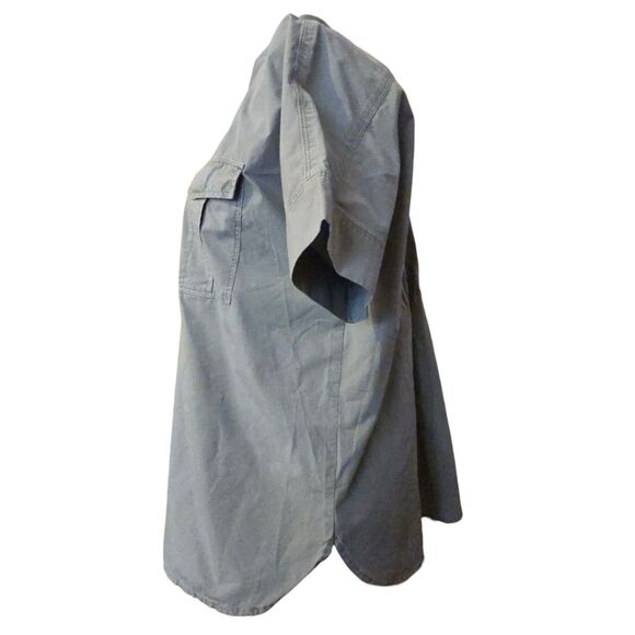 J. Crew Size 8 Boxy Shirt Button Up Forest Safari Green Earthy Preppy - Picture 4 of 7